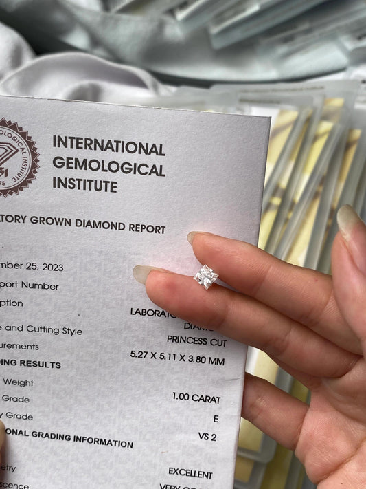1.00 ct E / VS2 VG & EX Lab-Grown Diamond