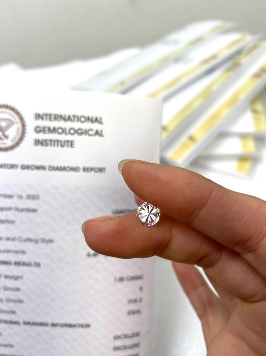 1.00 ct E / VVS 3EX Lab-Grown Diamond just 470 usd