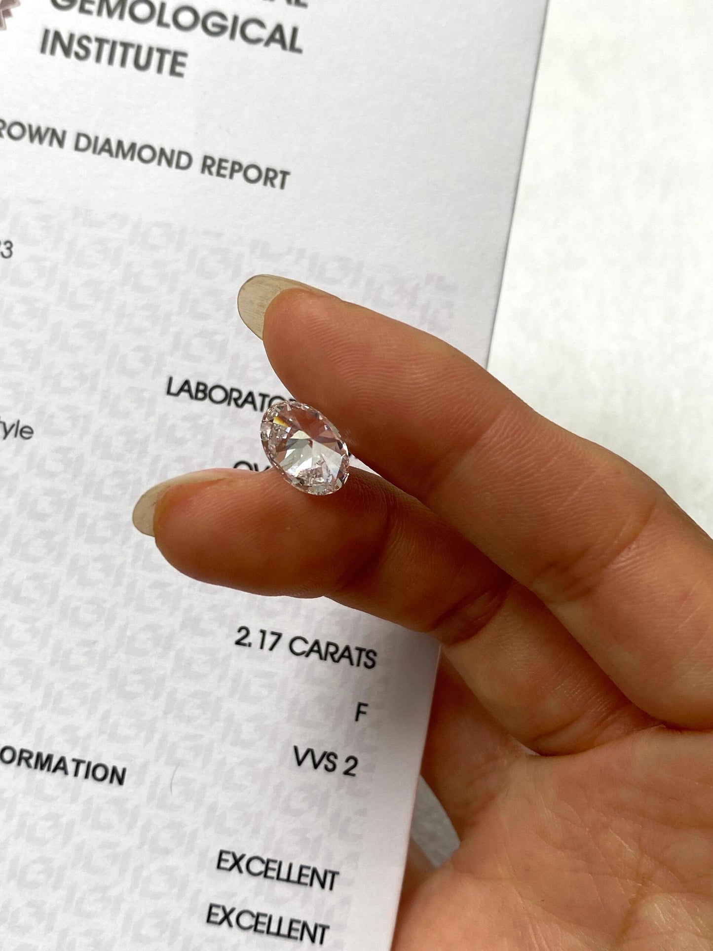 2.17 ct F / VVS2 Lab-Grown Diamond just 1430 usd