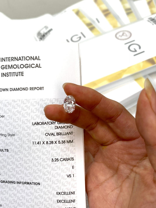 3.25 ct E / VS 2EX Lab-Grown Diamond just 2288 usd