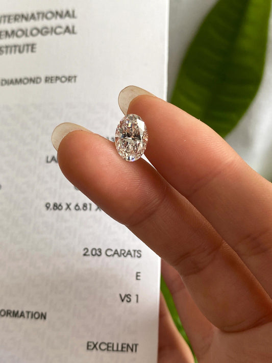 2.03 ct E / VS1 Lab-Grown Diamond 1500 usd