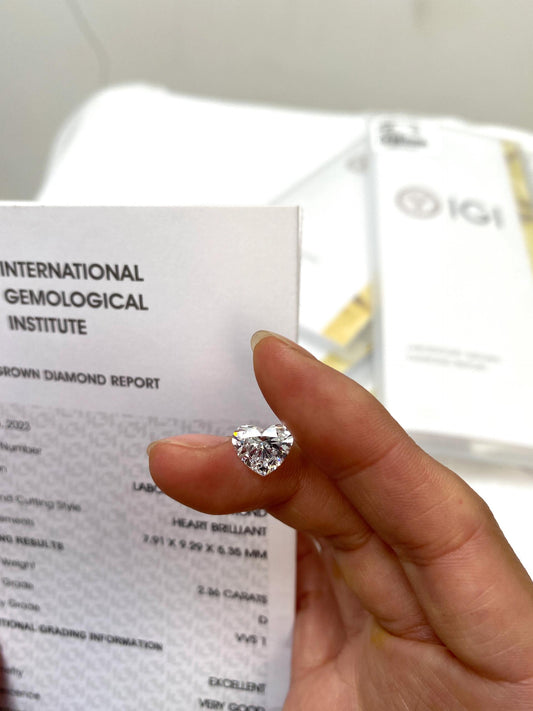 2.36 ct D / VVS2 2EX Lab-Grown Diamond just 1858 usd