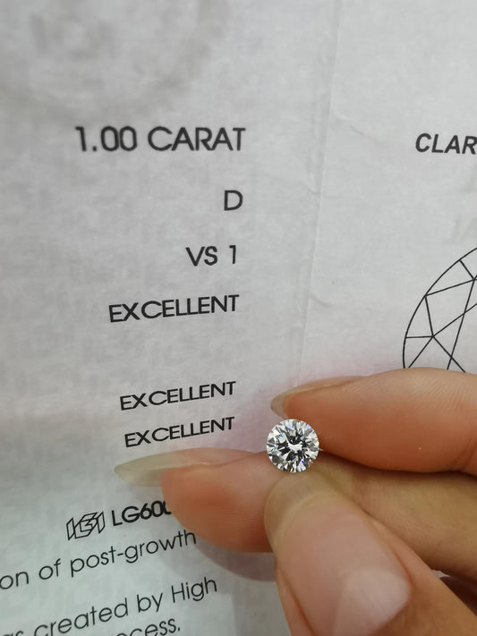 1.00 ct Oval D / VS1 3EX Lab-Grown Diamond just 485usd