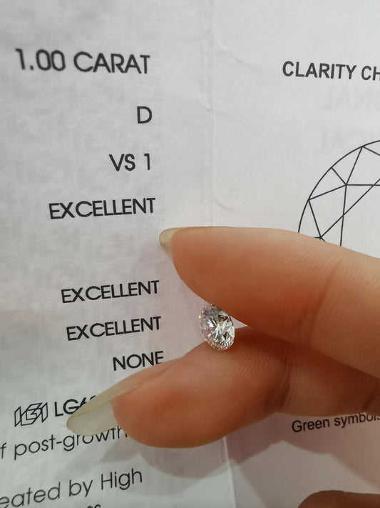 1.00 ct Oval D / VS1 3EX Lab-Grown Diamond just 485usd