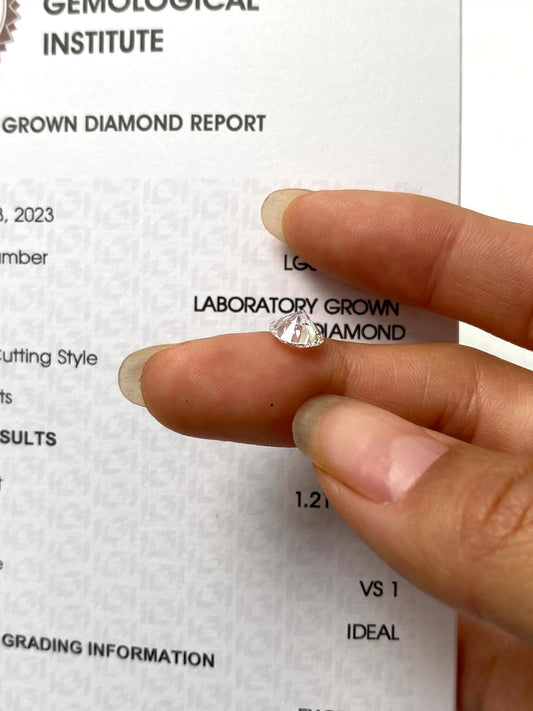 1.21 ct E / VS1 Lab-Grown Diamond just 500 usd