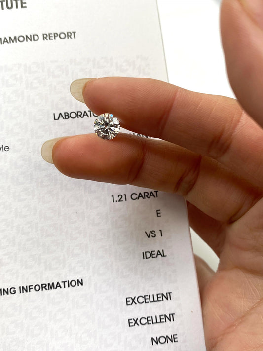 1.21 ct E / VS1 Lab-Grown Diamond just 500 usd