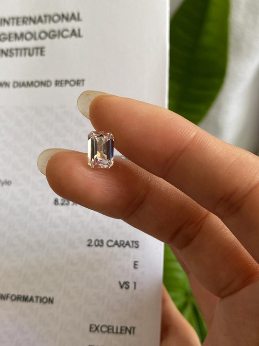 2.03 ct E / VS1 Lab-Grown Diamond just 1000 usd