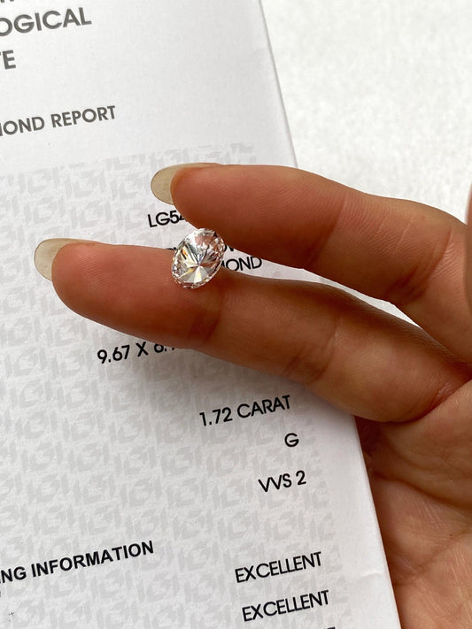 1.72 ct G / VVS2 Lab-Grown Diamond 1115 usd