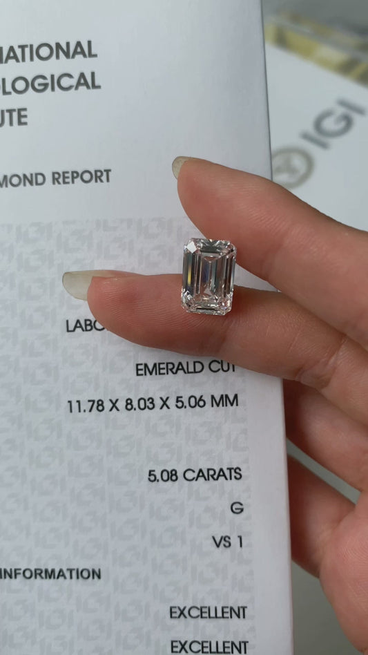 5.08 ct G / VS1 2EX Lab-Grown Diamond