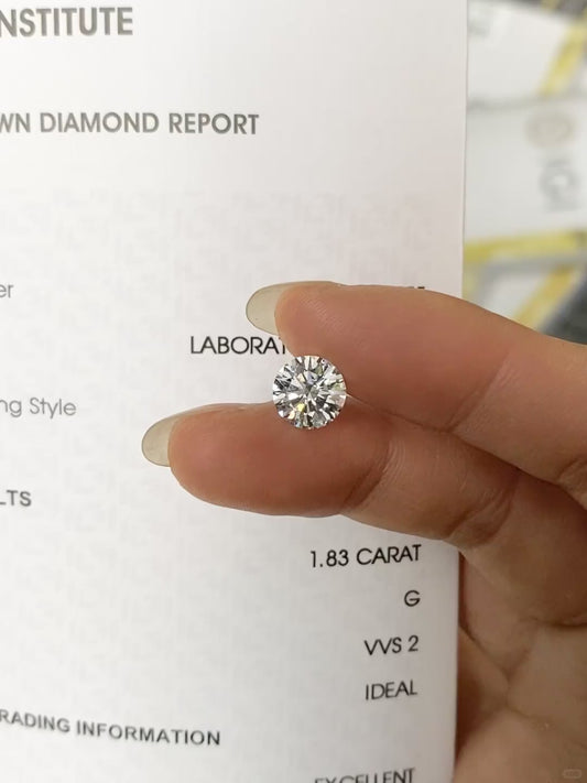 1.83 ct G / VVS2 Lab-Grown Diamond just 745 usd