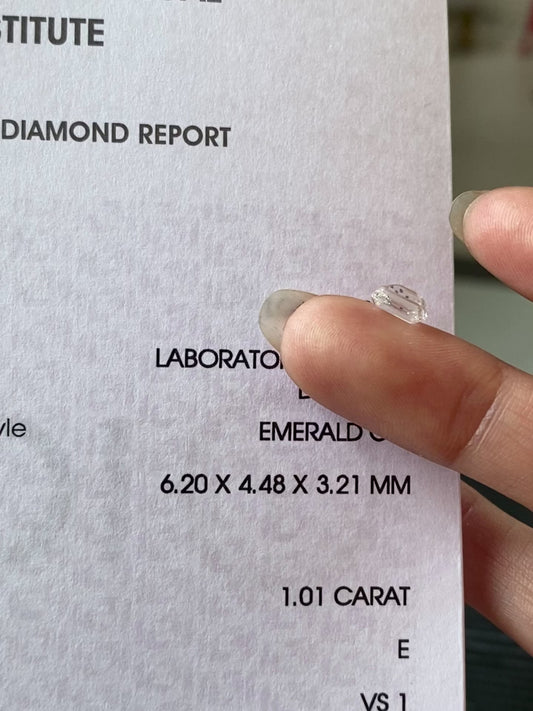 1.01 ct Emerald Cut E / VS1 Lab-Grown Diamond just 570 usd