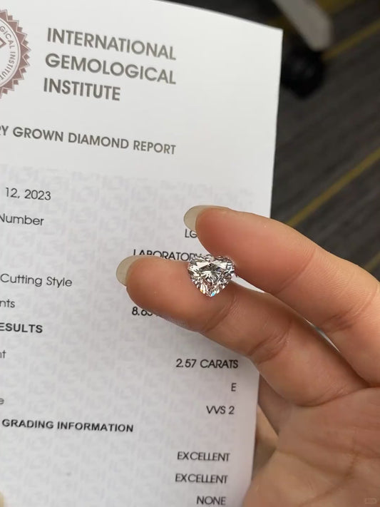 2.57 ct E / VVS2 Lab-Grown Diamond 1800 usd