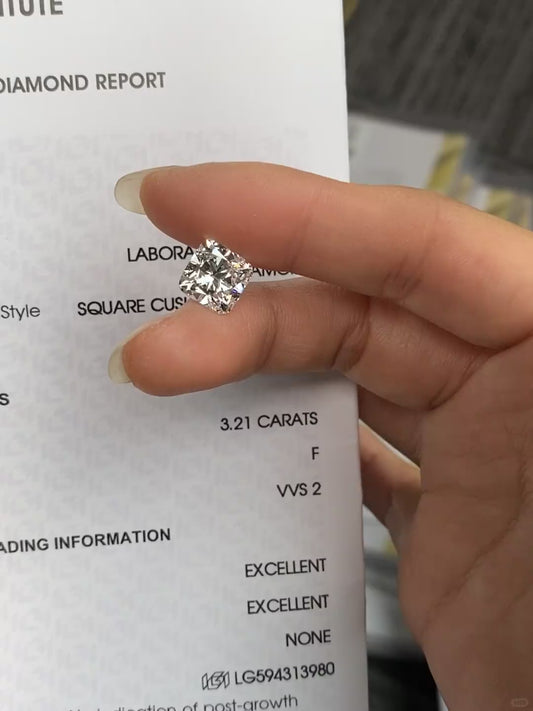 3.21 ct F / VVS2 Lab-Grown Diamond just 1688 usd