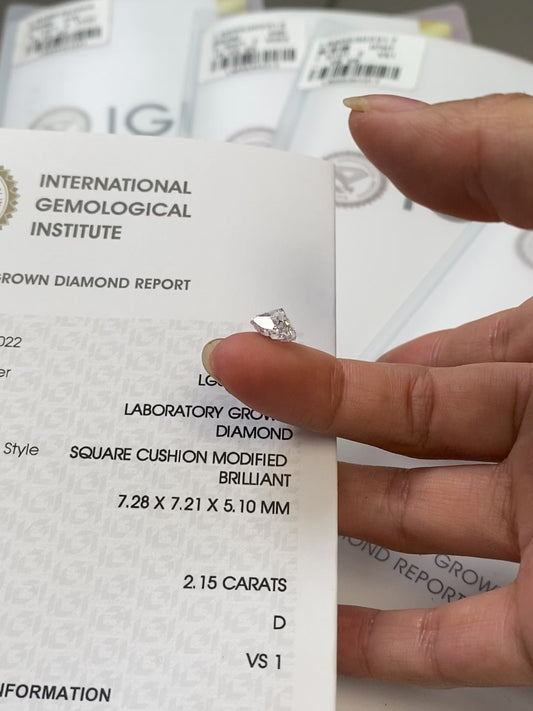 2.15 ct D / VS1 2EX Lab-Grown Diamond