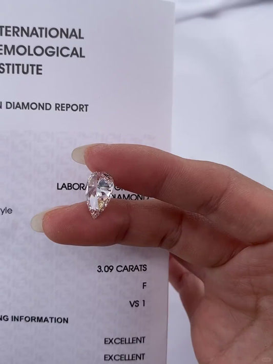 3.09 ct F / VS1 Lab-Grown Diamond just 2000 usd
