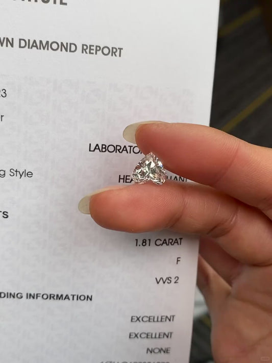 1.81 ct F / VVS2 Lab-Grown Diamond 1050 usd