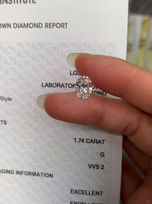 1.74 ct G / VVS2 Lab-Grown Diamond 1150 usd