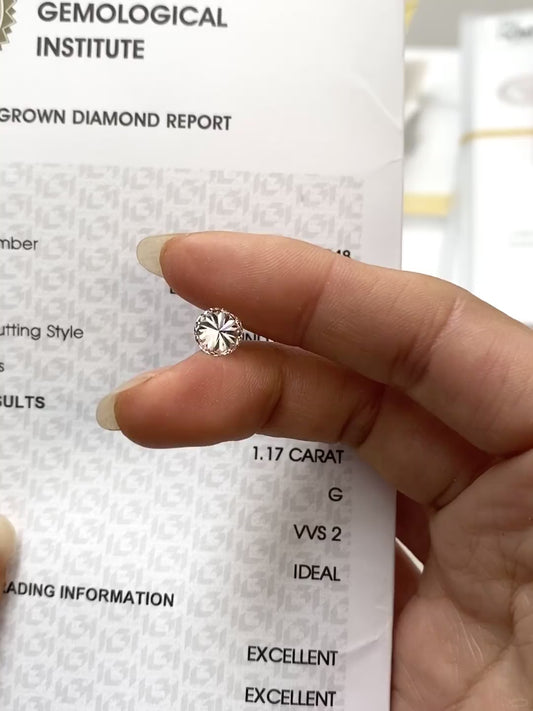 1.17 ct G / VVS2 Lab-Grown Diamond just 430 usd