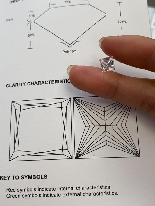 1.70 ct Princess Cut D / VVS2 Lab-Grown Diamond