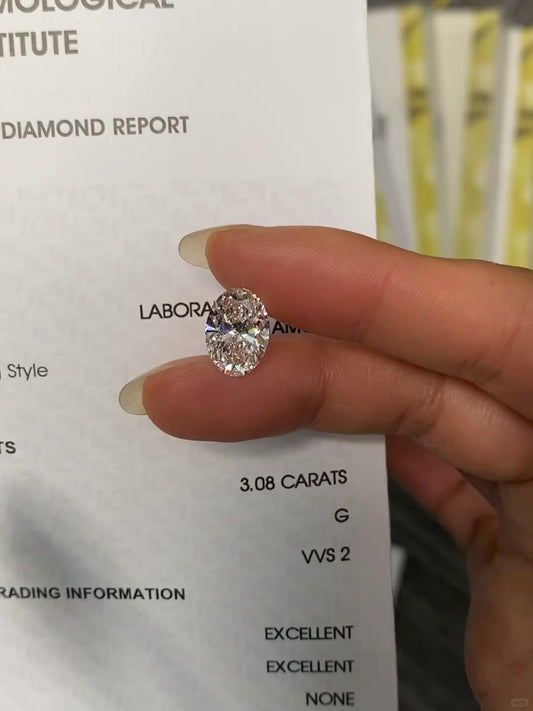 3.08 ct G / VVS2 Lab-Grown Diamond just 1858 usd